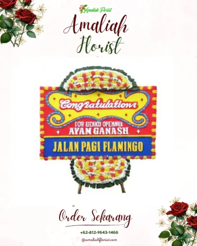 Bunga Papan Congratulation di Rumah Tiga